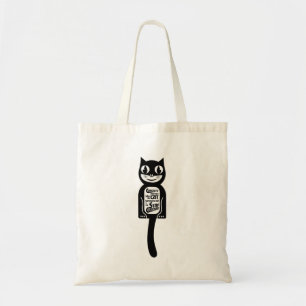 Curious Cat Black Tragetasche