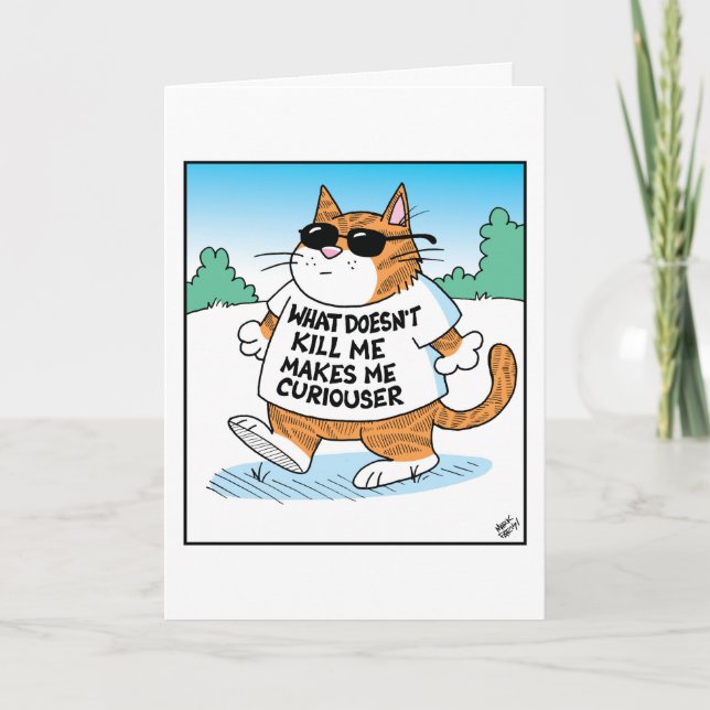 Curious Cat  Karte (Vorderseite)