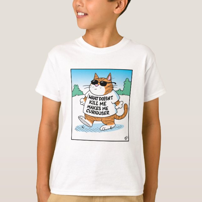 Curious Cat T-Shirt (Vorderseite)
