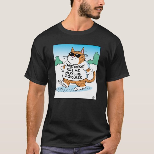 Curious Cat T-Shirt (Vorderseite)