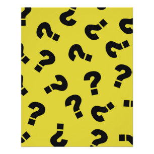 Curious Chaos - Minimalistisches Fragezeichen Post Poster