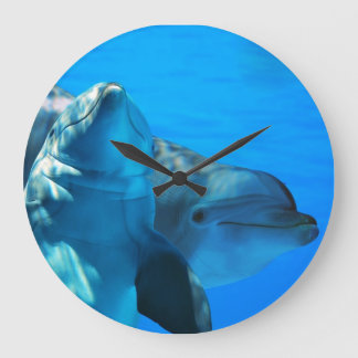 Curious Dolphins Wall Clock Große Wanduhr