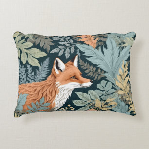 Curious Fox Fern Blätter William Morris Inspiriert Dekokissen