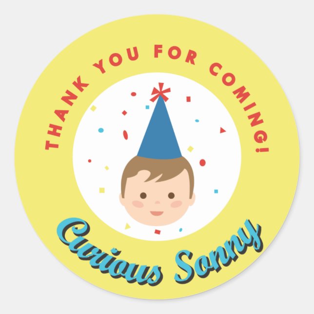 Curious Sonny Sticker (Vorderseite)