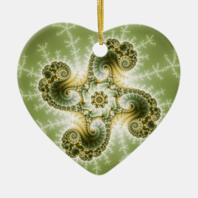 Curious Tentacles - Fraktal Art Keramik Ornament (Vorne)