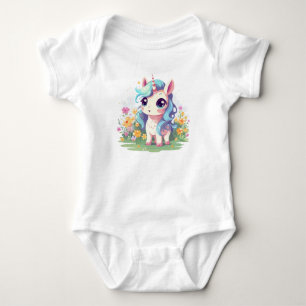 Curious Unicorn Baby Strampler