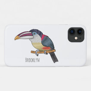 Curl crested aracari bird cartoon illustration Case-Mate iPhone hülle