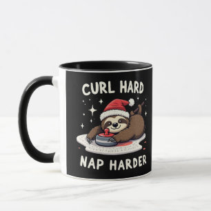 Curl Hard Nickerchen Harder Curling Sport Sloth Xm Tasse