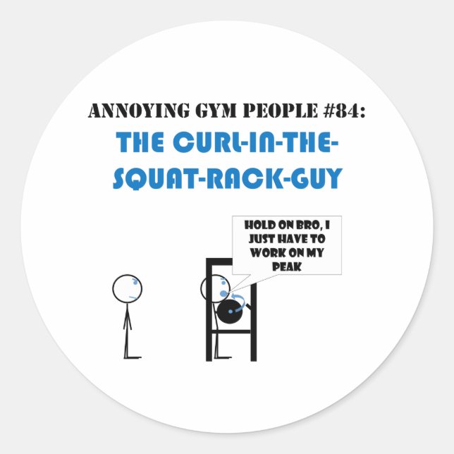 Curl in der Aufkleber des Squat Rack-Typ (Vorderseite)