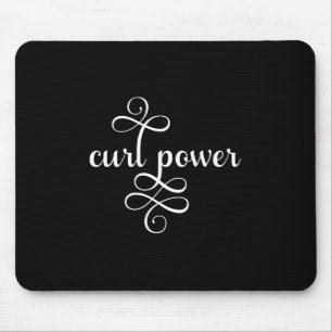 Curl Power Schwarz-Weiß-Haar-Maus-Pad Mousepad