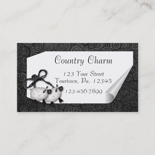 Curl Tag Sheep Business Card (Vorderseite)