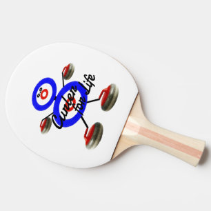Curler for Life Curling Cartoon Tischtennis Schläger