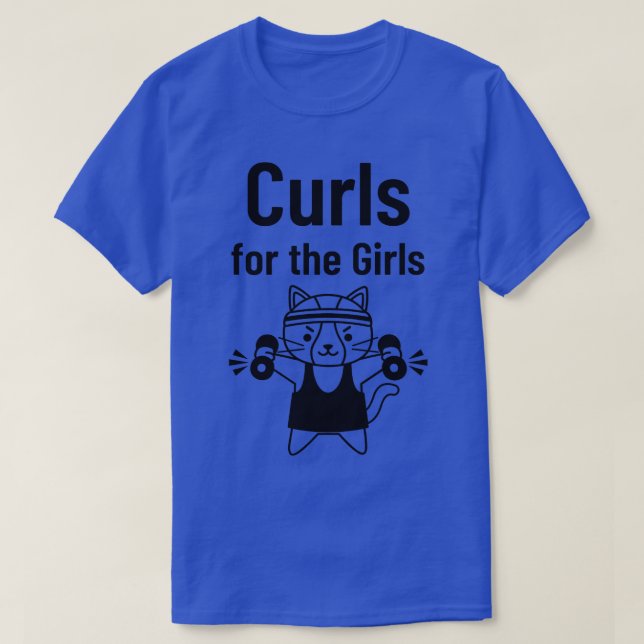 Curles für die Girls Cat Kitten Fitness Gym Workou T-Shirt (Design vorne)