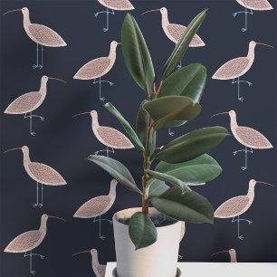 Curlew Bird Coasttern Muster Tapete