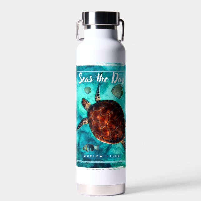 Curlew Turtle Water Flasche (22 oz) (Vorne)