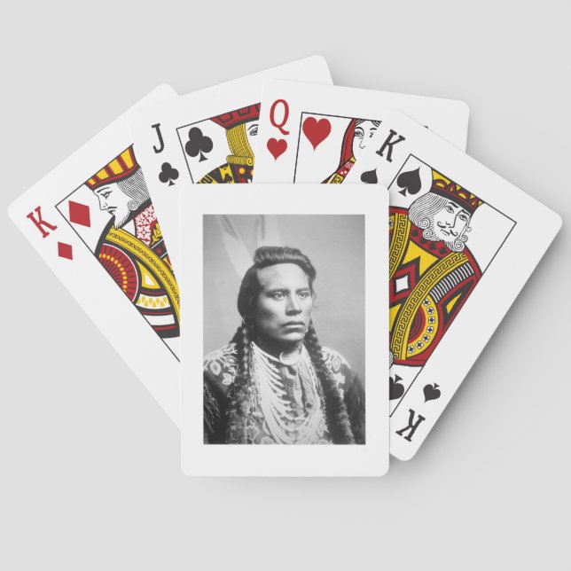 Curley vom Stamm Crow, einer der Späher von Custer Spielkarten (Rückseite)