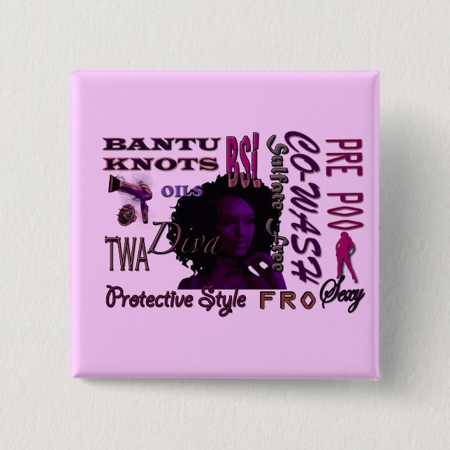 Curlfriends Knopf Button (Vorderseite)