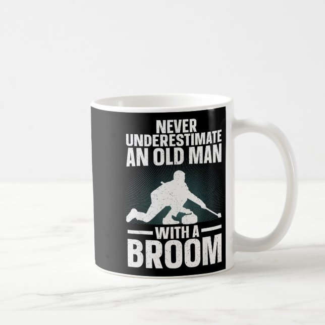 Curling Art For Grandpa Men Curling Srt Curling Lo Kaffeetasse (Rechts)
