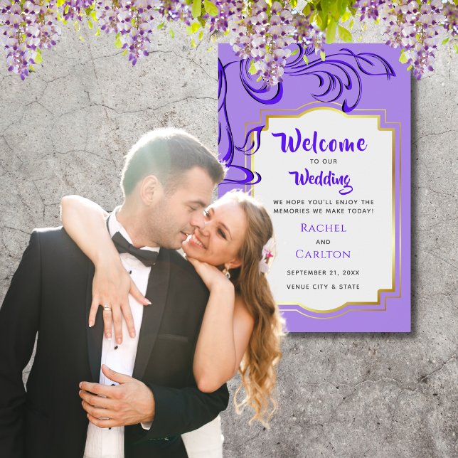 Curling Branch Wedding Welcome Poster (24"x36") (Von Creator hochgeladen)