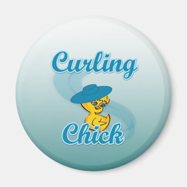 Curling Chick #3 Magnet (Vorne)