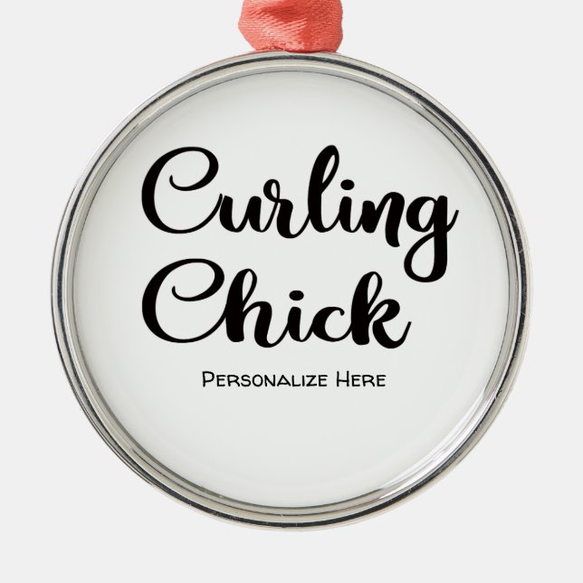 Curling Chick Ornament (Vorne)