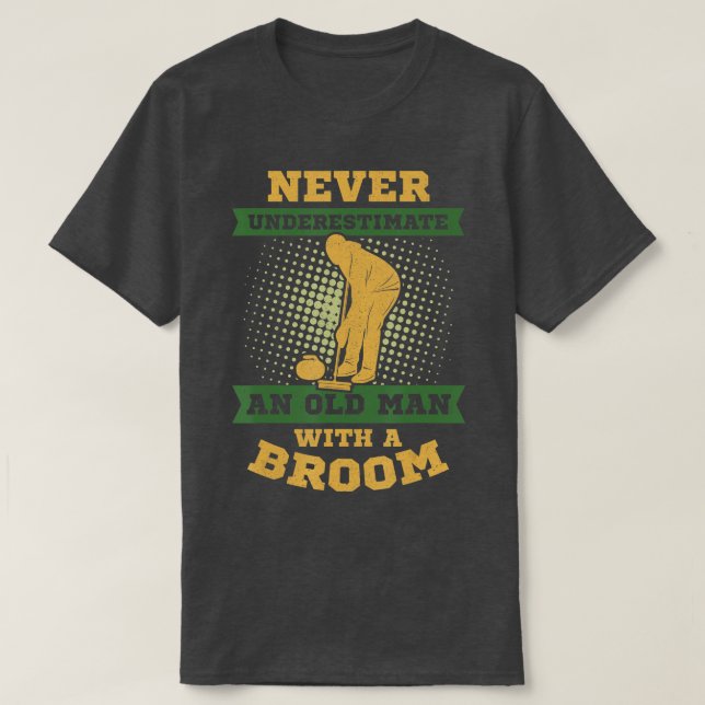 Curling Curler Broom Precision Sport Rink Curling T-Shirt (Design vorne)