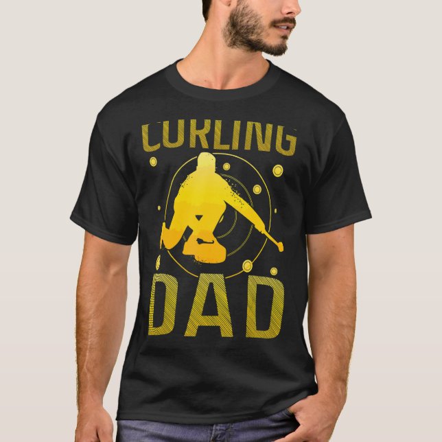 Curling Dad T-Shirt (Vorderseite)