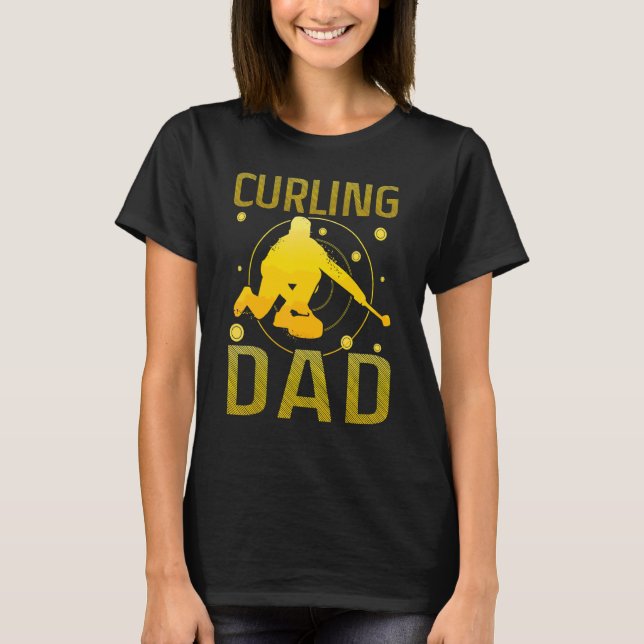 Curling Dad T-Shirt (Vorderseite)