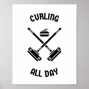 Curling den ganzen Tag Poster
