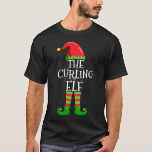 Curling Elf Familie Matching Weihnachtsgruppe Funn T-Shirt