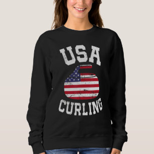 Curling für Männer Frauen, die Spieler in den USA Sweatshirt