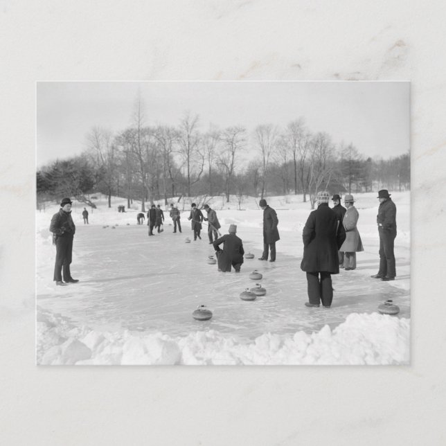 Curling im Central Park, 1906 Postkarte (Vorderseite)