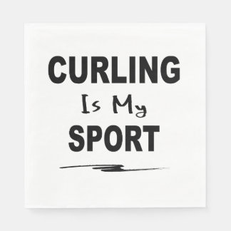 Curling ist mein Sportpapier Napkins Serviette