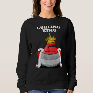 Curling King Boys Curling Team Player Curler Mens Sweatshirt