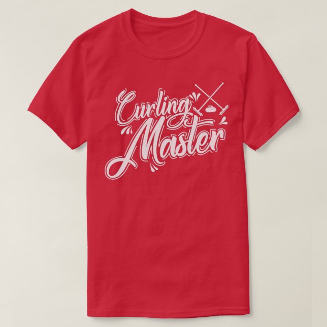 Curling Master Wintersport Stone Gripper T-Shirt (Design vorne)