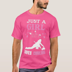 Curling nur ein Mädchen, das Lieben Curling 2 T-Shirt