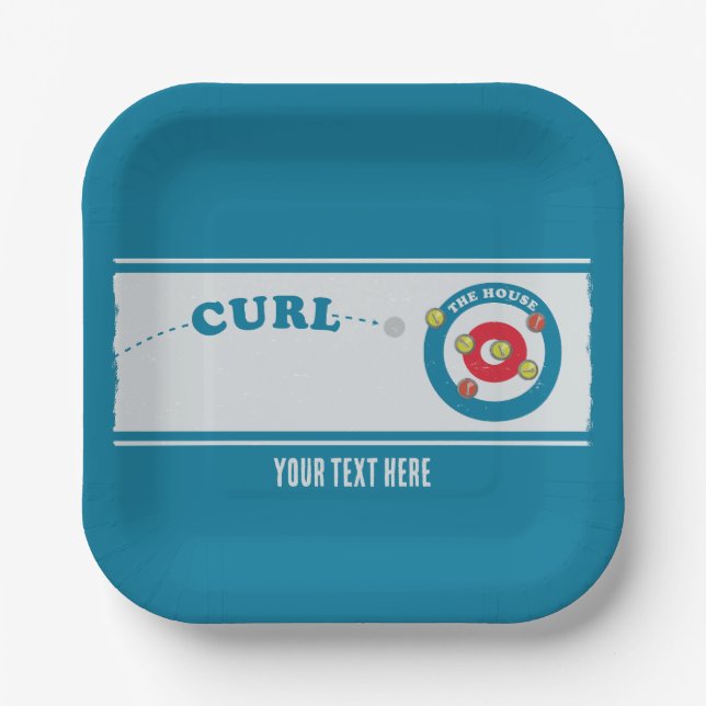 Curling Pappteller (Vorderseite)