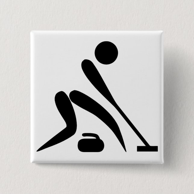 Curling Pictogram Button (Vorderseite)