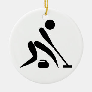 Curling Piktogramm Keramik Ornament