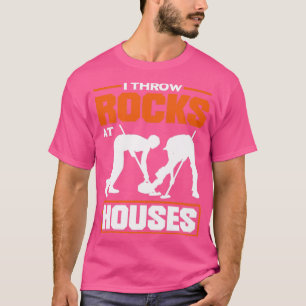 Curling Player für eine Curler I wirft Rocks auf H T-Shirt