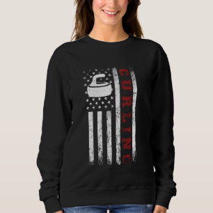 Curling Player Winter Sports Graphic Design - Curl Sweatshirt