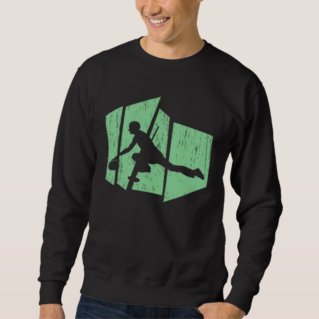 Curling Player wintersport Sweatshirt (Vorderseite)