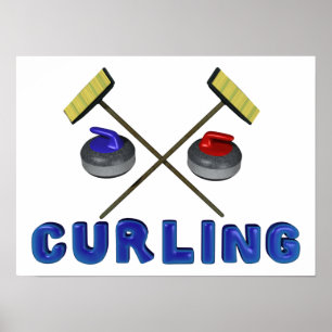Curling-Poster Poster