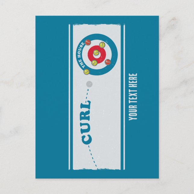 Curling Postkarte (Vorderseite)