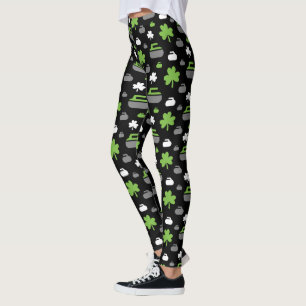 Curling Rocks and Kleeblatts Leggings