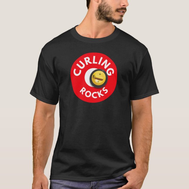 Curling Rocks T-Shirt (Vorderseite)