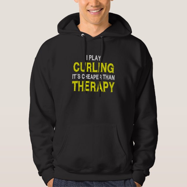 curling saying curling curling player hoodie (Vorderseite)