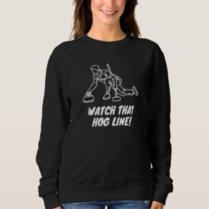 Curling schau dir die Hog Line an! Sweatshirt