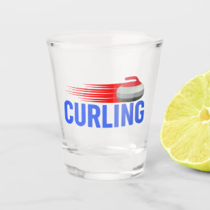 Curling Schnapsglas