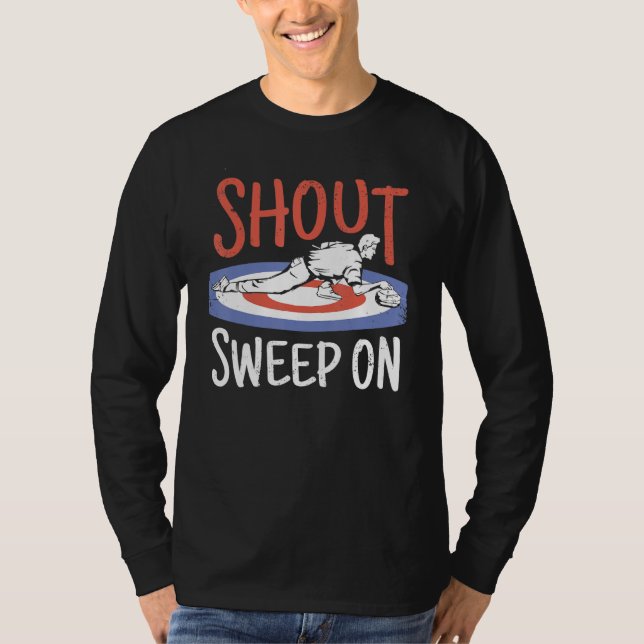 Curling-Schrei und Kehren T-Shirt (Vorderseite)